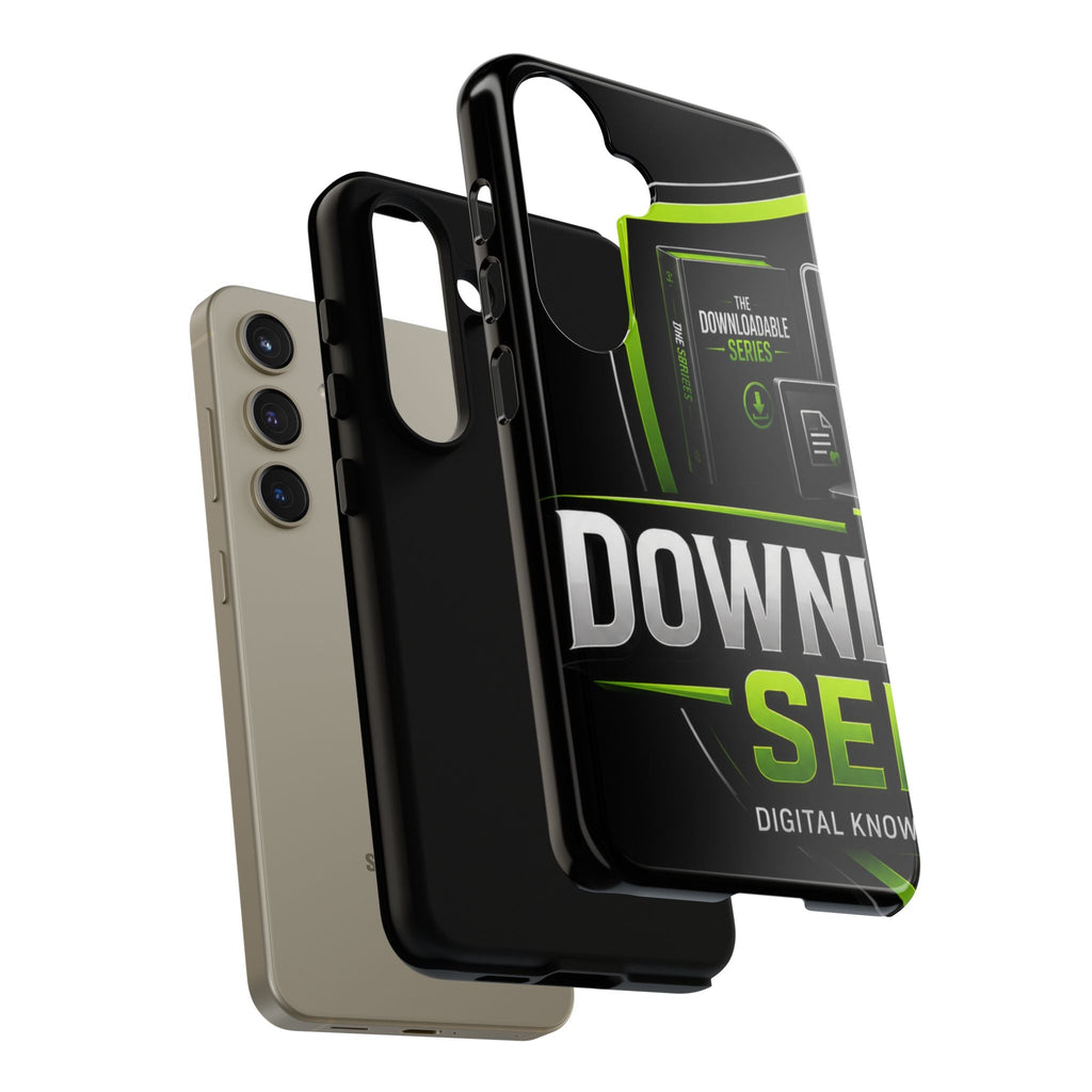 Downloadeable Series Tough Phone Case – Protective Black Graphic Cover