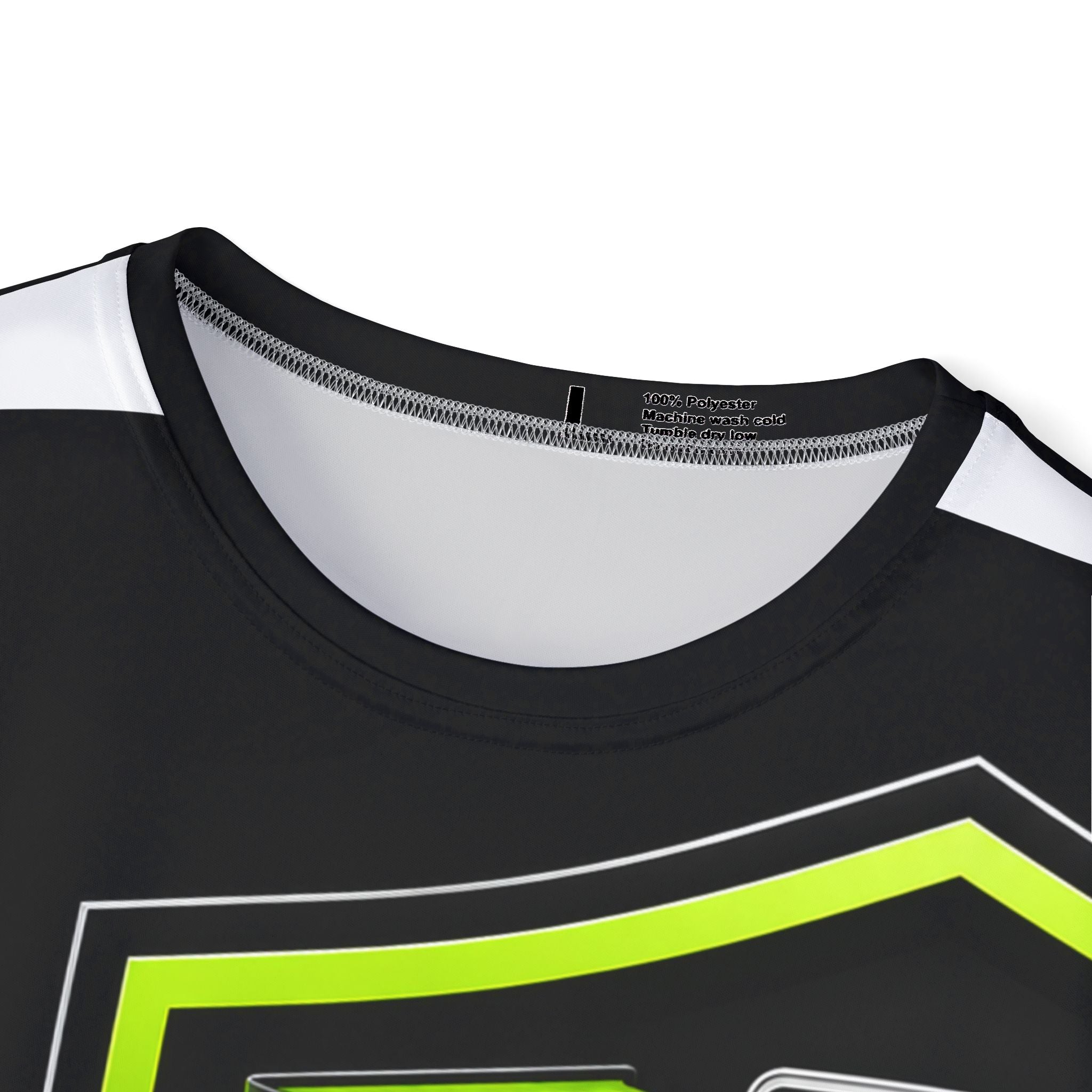 The Downloadable Series Sports Jersey — Black & Neon Green All-Over Print