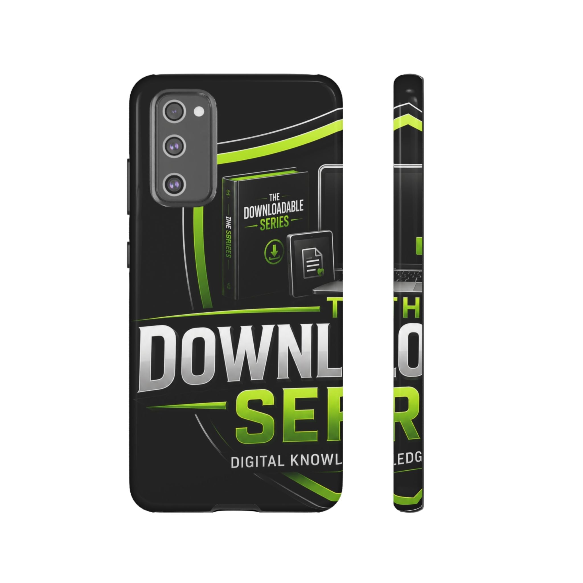 Downloadeable Series Tough Phone Case – Protective Black Graphic Cover