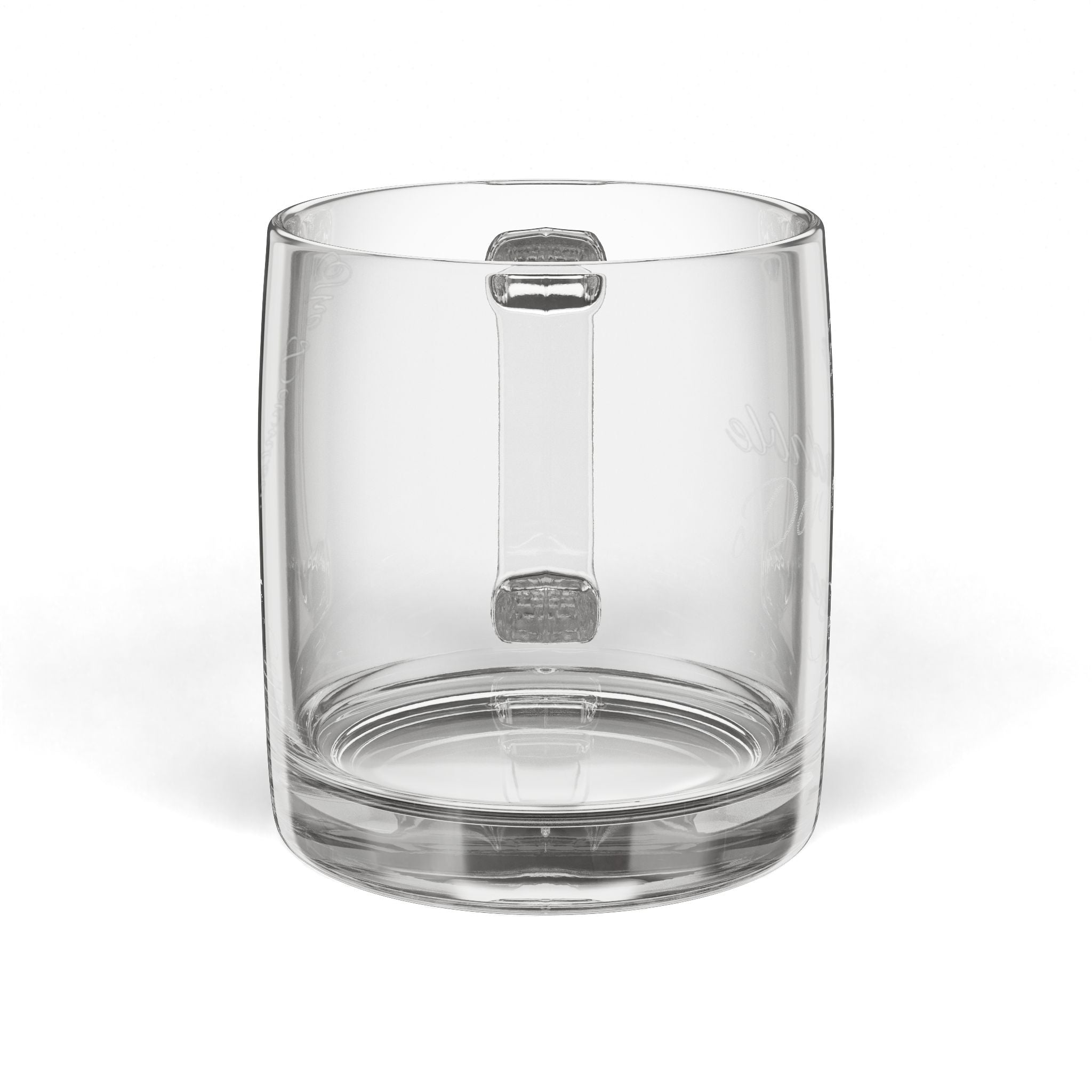 Engraved Glass Coffee Mug 12.25oz — Personalized Clear Tea & Espresso Cup