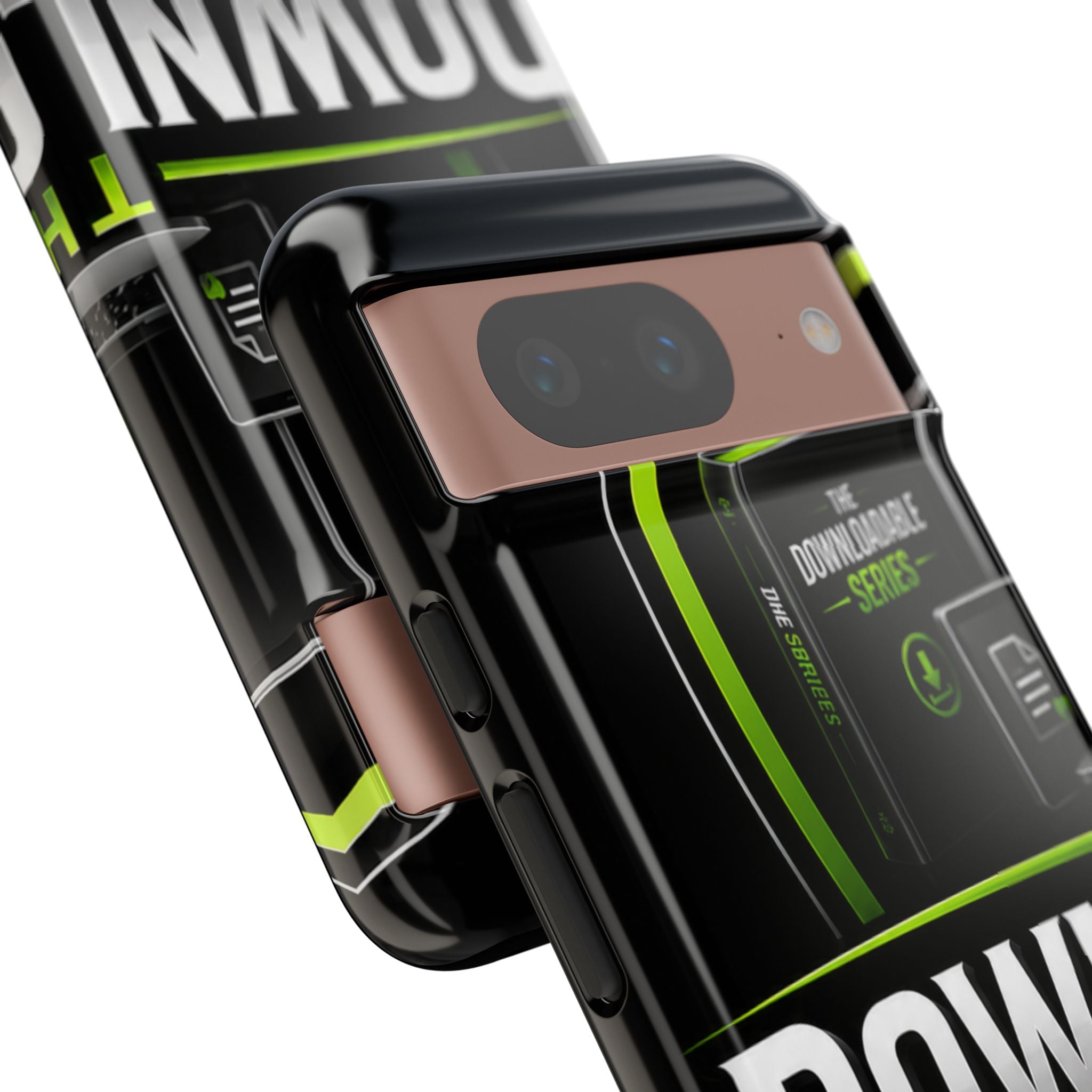 Downloadeable Series Tough Phone Case – Protective Black Graphic Cover