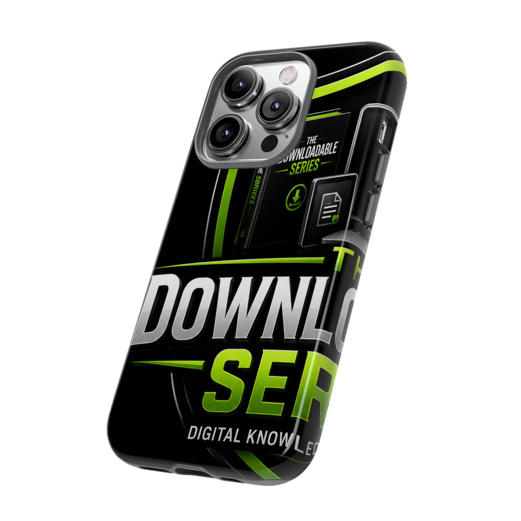 Downloadeable Series Tough Phone Case – Protective Black Graphic Cover