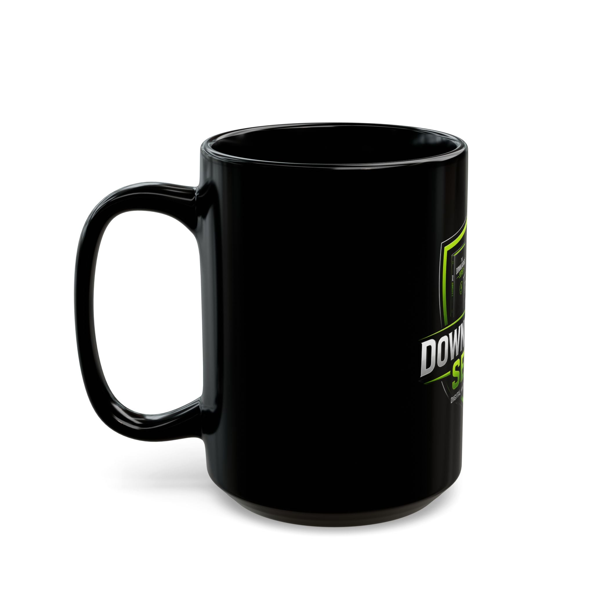 The Downloadable Series Black Mug — 11oz/15oz Coffee Cup