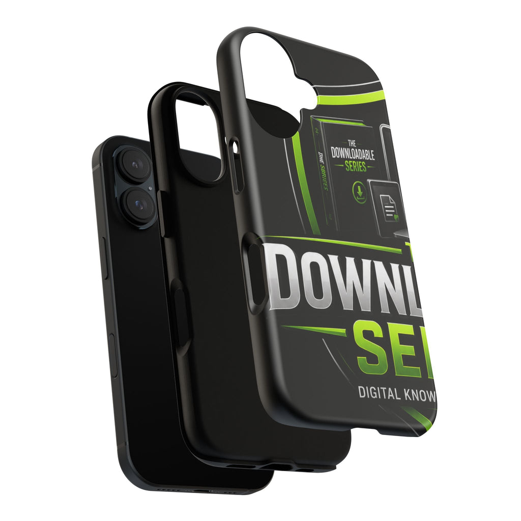 Downloadeable Series Tough Phone Case – Protective Black Graphic Cover