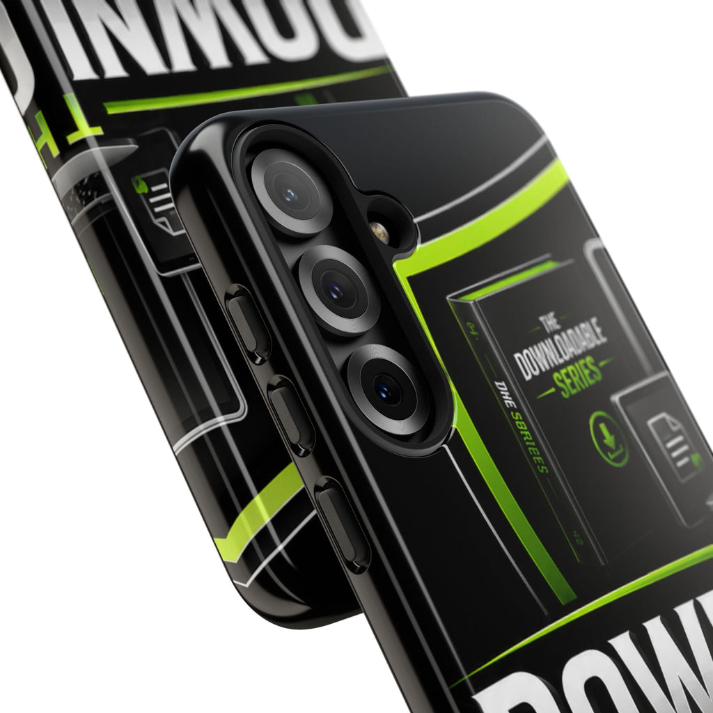 Downloadeable Series Tough Phone Case – Protective Black Graphic Cover