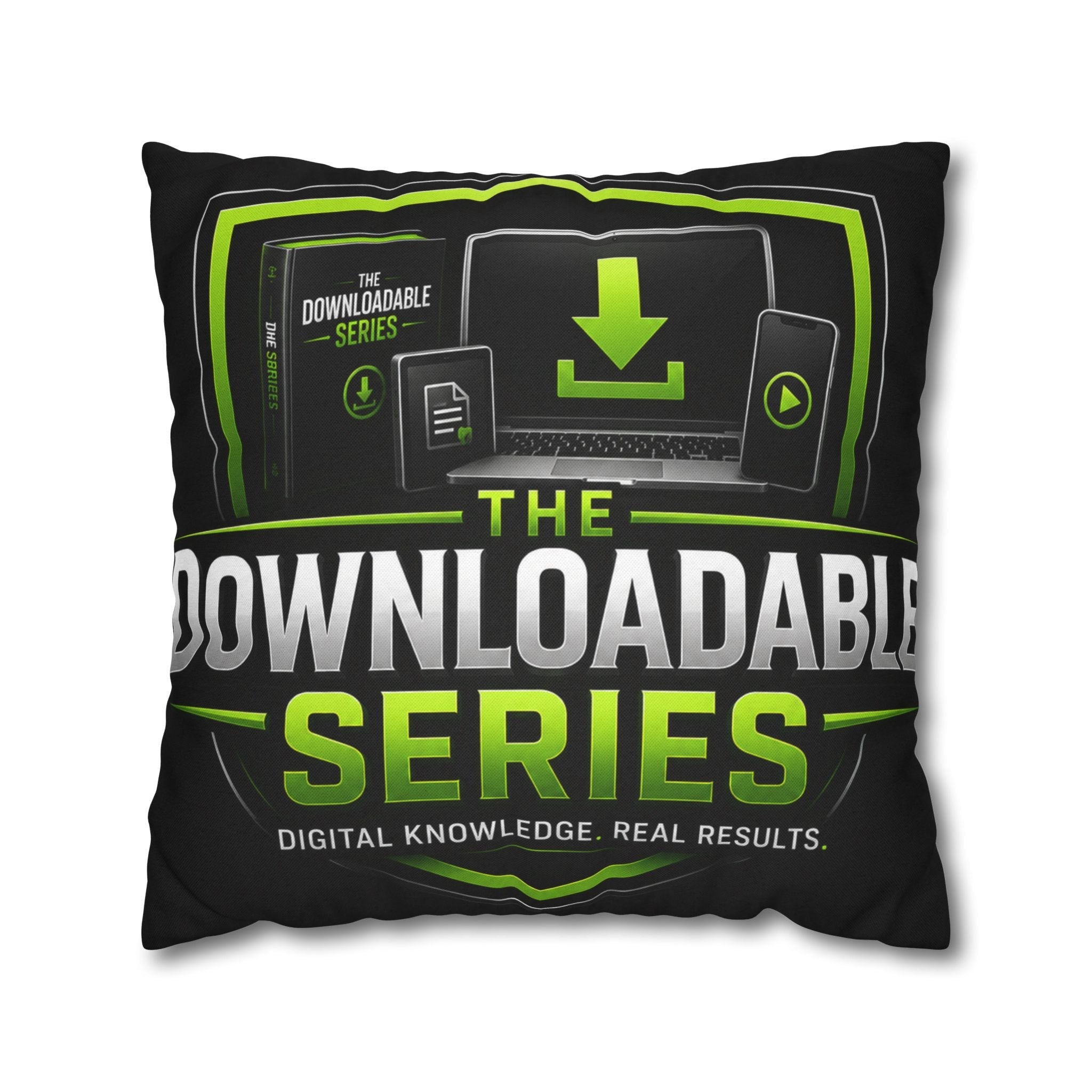 Downloadable Series Decorative Pillowcase – Digital Knowledge Graphic Throw Pillow