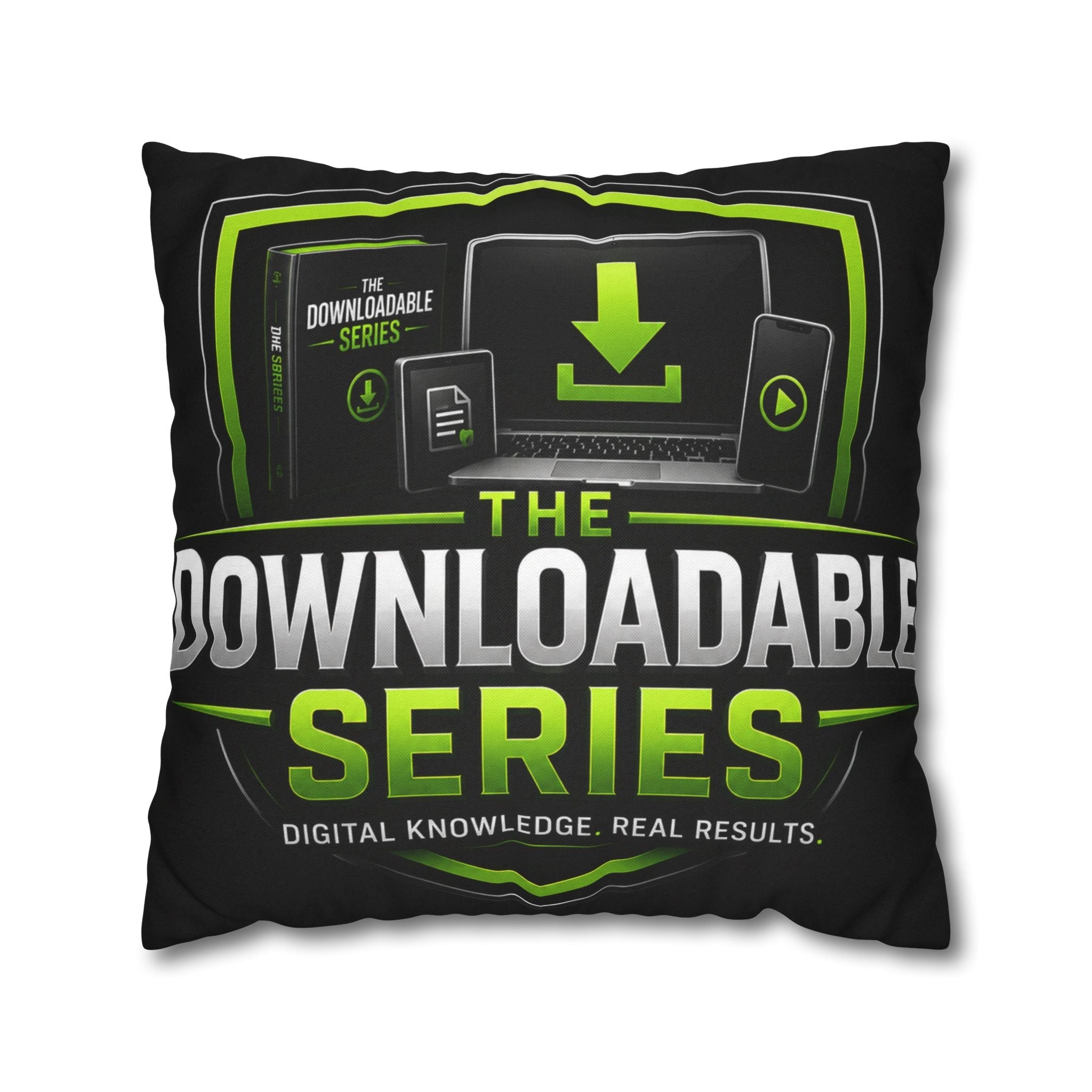 Downloadable Series Decorative Pillowcase – Digital Knowledge Graphic Throw Pillow