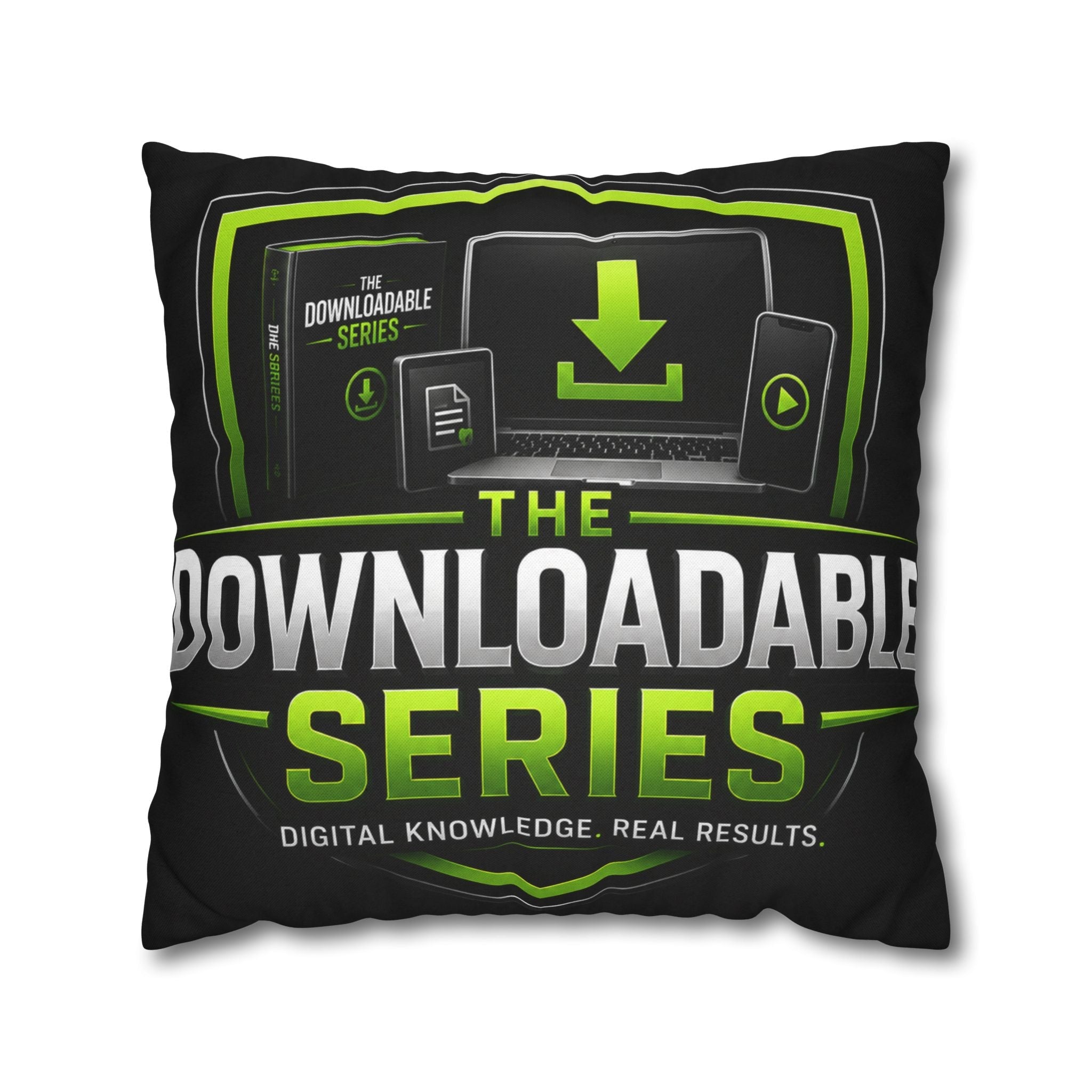 Downloadable Series Decorative Pillowcase – Digital Knowledge Graphic Throw Pillow