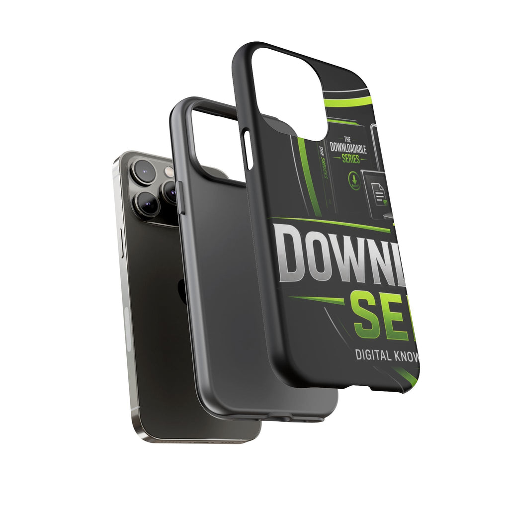 Downloadeable Series Tough Phone Case – Protective Black Graphic Cover