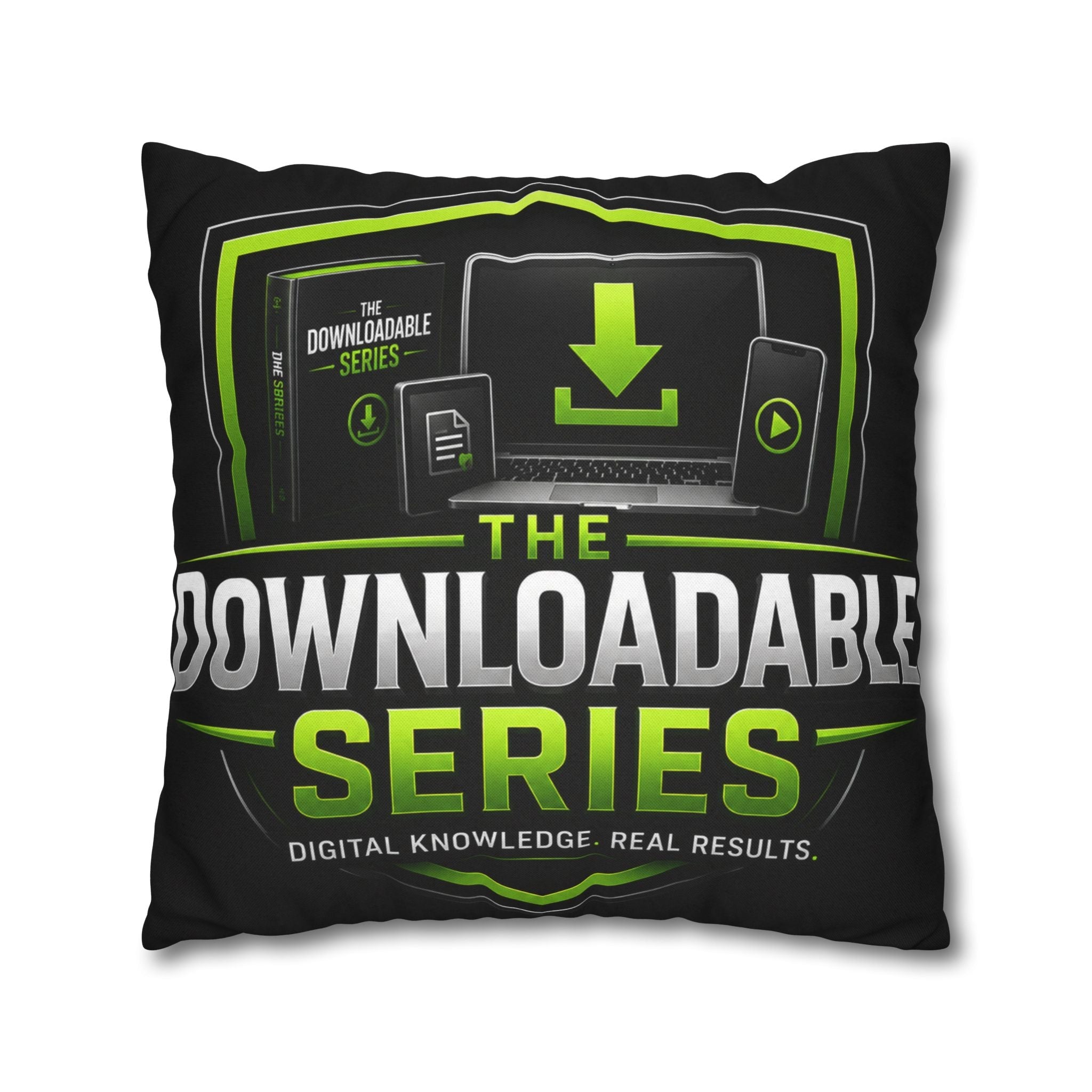 Downloadable Series Decorative Pillowcase – Digital Knowledge Graphic Throw Pillow
