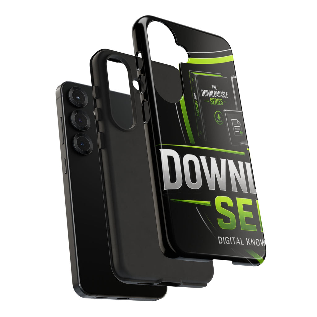 Downloadeable Series Tough Phone Case – Protective Black Graphic Cover