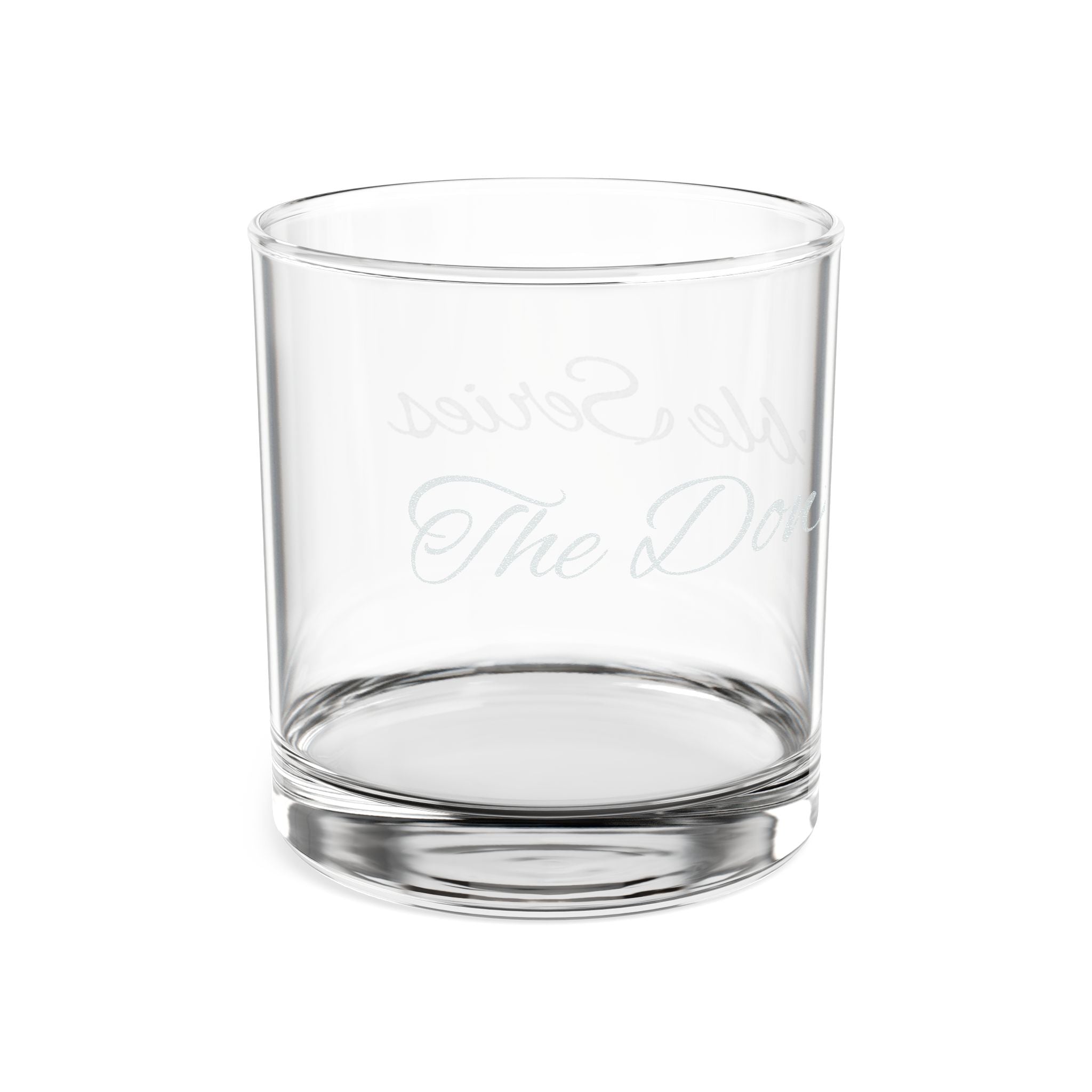 Engraved 10oz Rocks Glass — Personalized Whiskey Tumbler (The Don/Series Script)