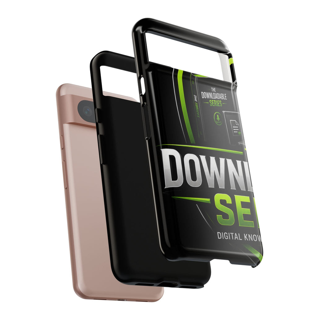 Downloadeable Series Tough Phone Case – Protective Black Graphic Cover