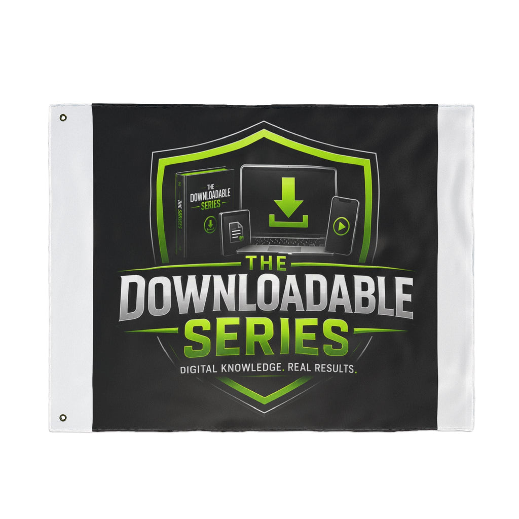 Double-Sided Flag — "The Downloadable Series" Logo Outdoor Banner