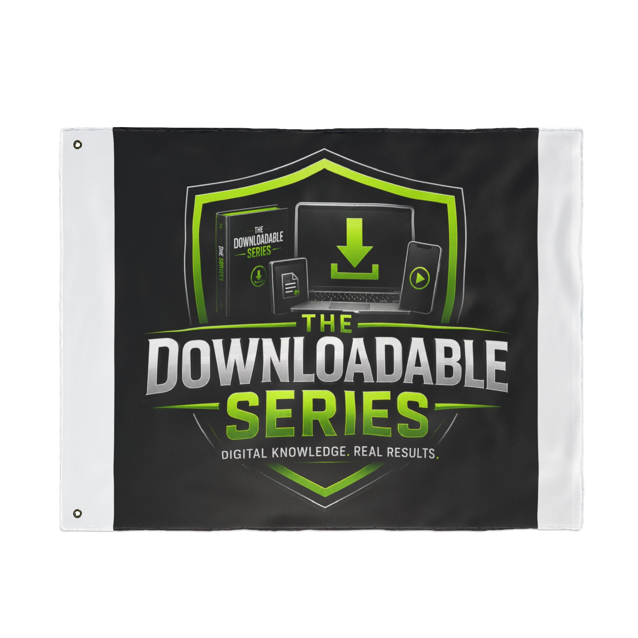 Double-Sided Flag — "The Downloadable Series" Logo Outdoor Banner