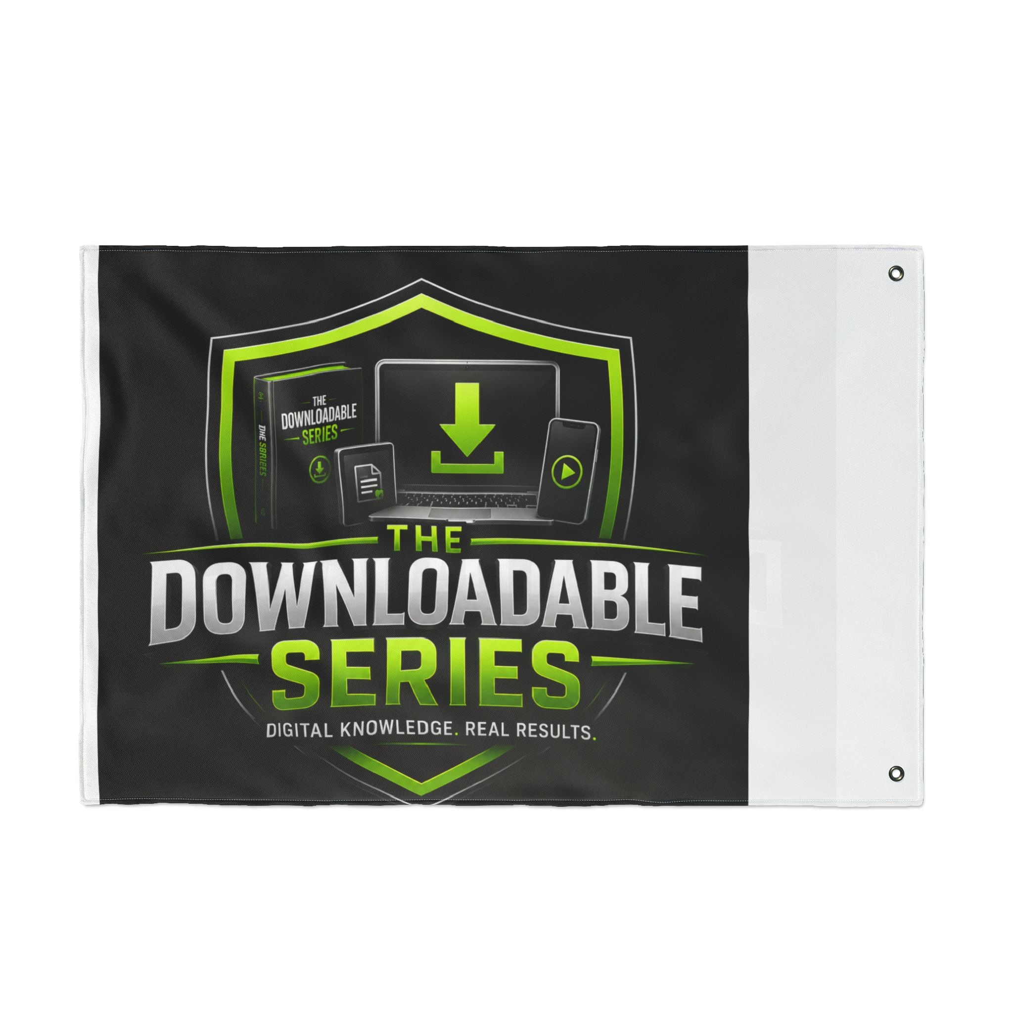 Double-Sided Flag — "The Downloadable Series" Logo Outdoor Banner