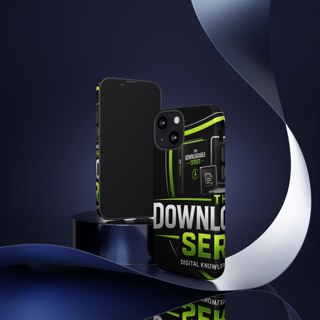 Downloadeable Series Tough Phone Case – Protective Black Graphic Cover