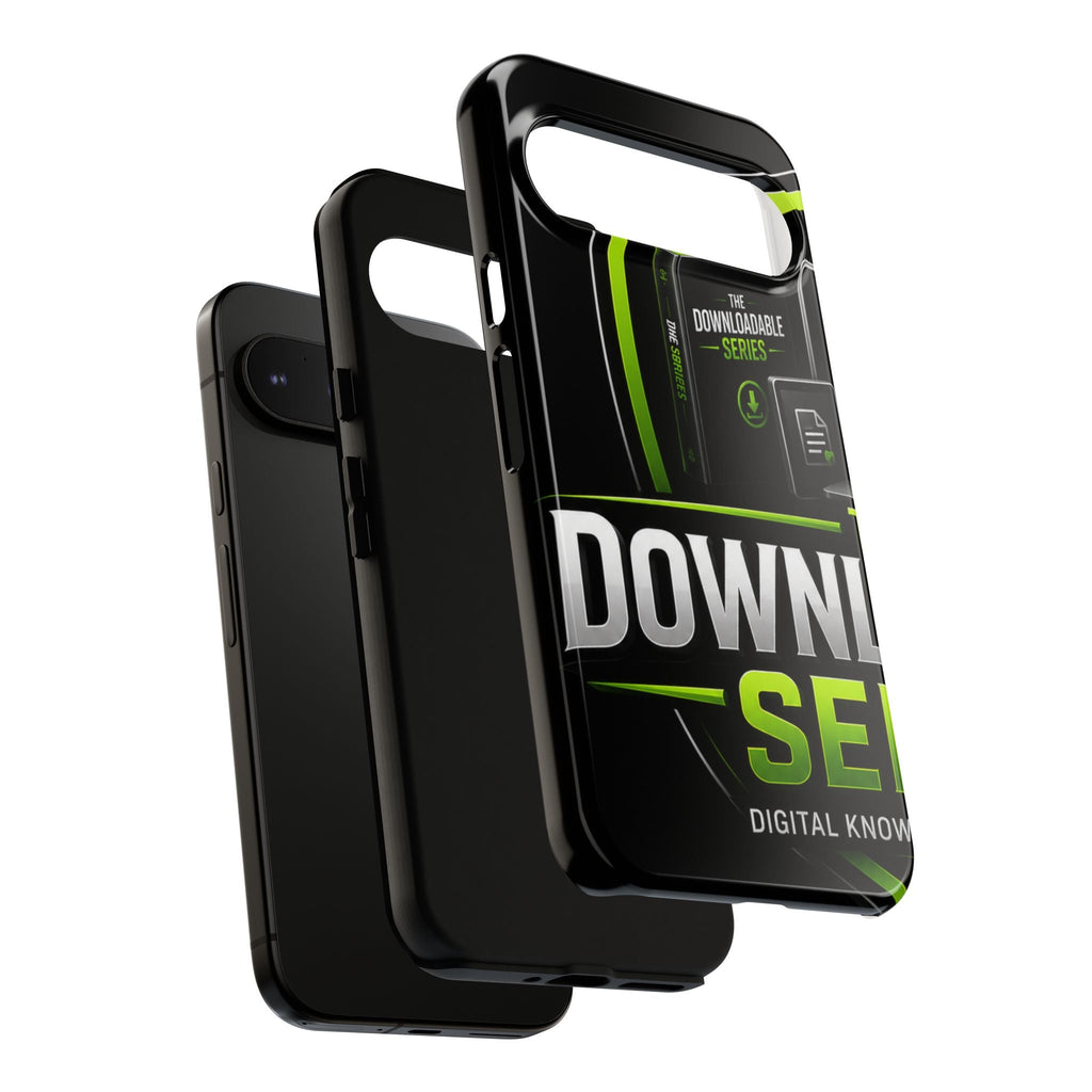 Downloadeable Series Tough Phone Case – Protective Black Graphic Cover