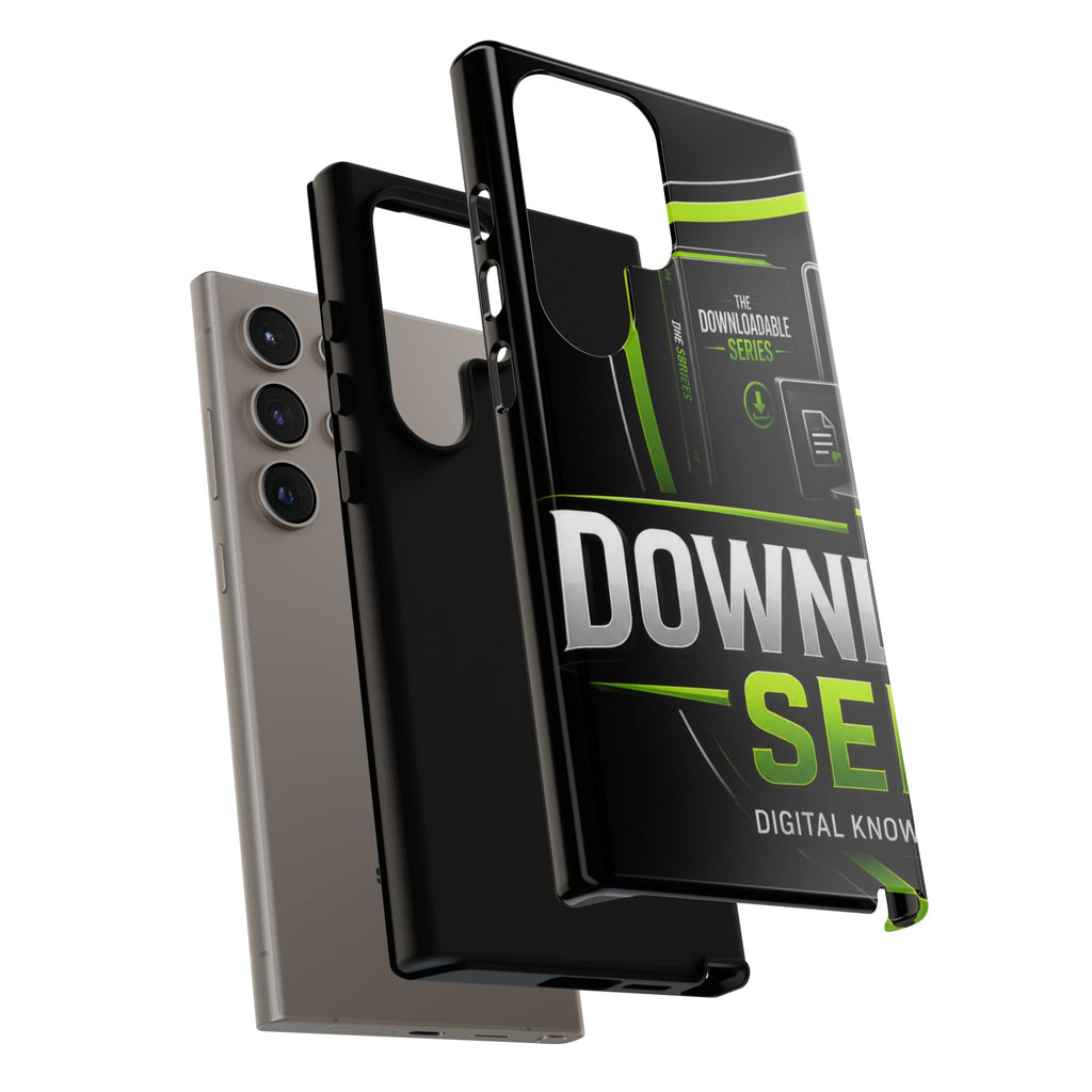 Downloadeable Series Tough Phone Case – Protective Black Graphic Cover